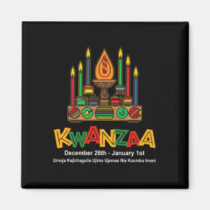 Happy Kwanzaa Seven Principles Of Kwanzaa - Kinara Magnet