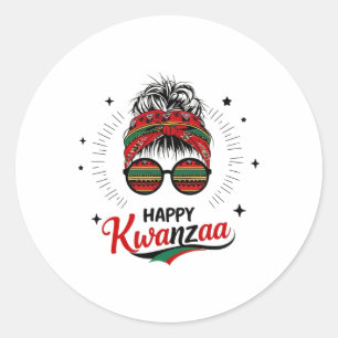 Happy Kwanzaa Seven Principles Of Kwanzaa Messy Bu Classic Round Sticker