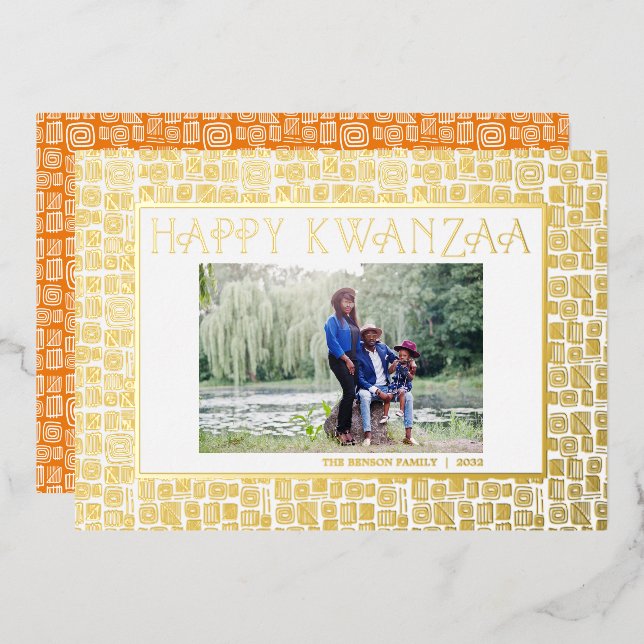 Happy Kwanzaa Single Photo (Front/Back)