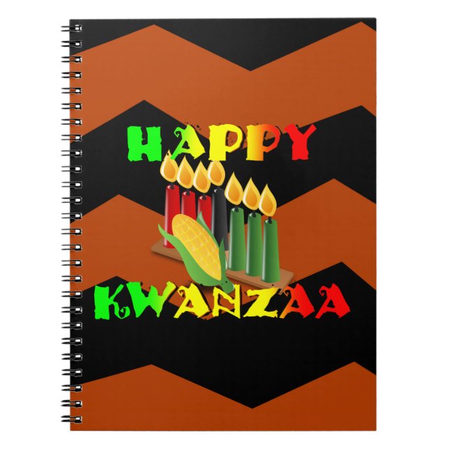 HAPPY KWANZAA SPIRAL NOTEBOOK (Front)