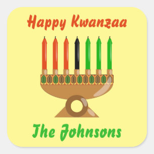Happy Kwanzaa  Square Sticker