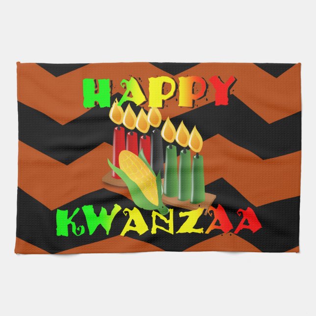 HAPPY KWANZAA TEA TOWEL (Horizontal)
