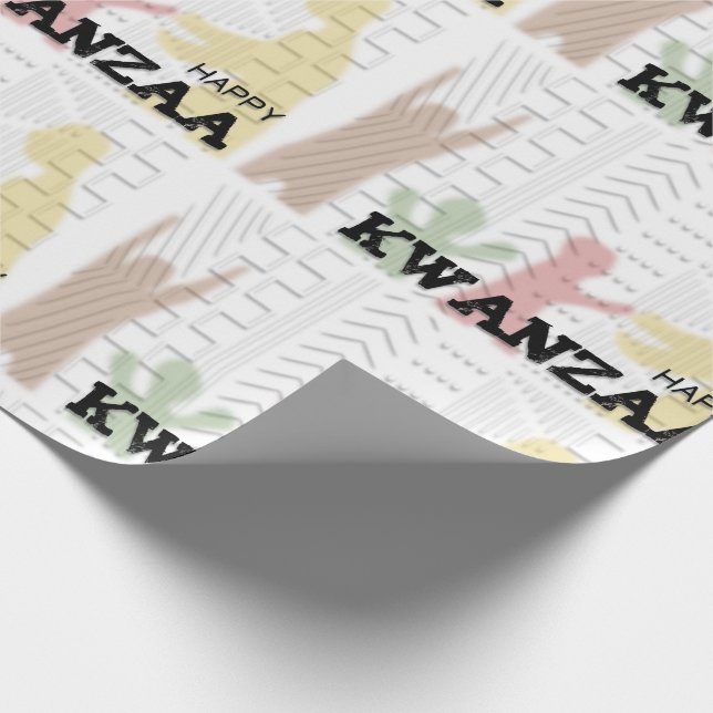 Happy Kwanzaa Wrapping Paper (Corner)