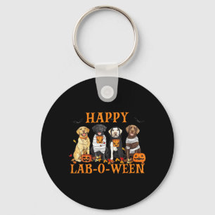 Happy Lab-O-Ween Labrador Halloween Season Dog Key Ring