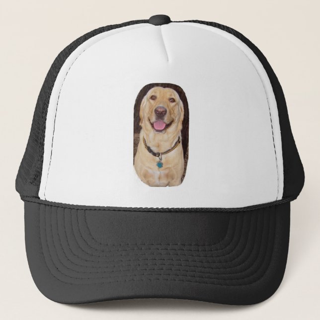 Happy Lab Trucker Hat (Front)