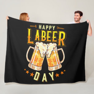Happy Labeer Day Funny Labour Day Fleece Blanket