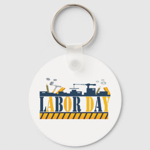 happy labor day for real american workers  key ring