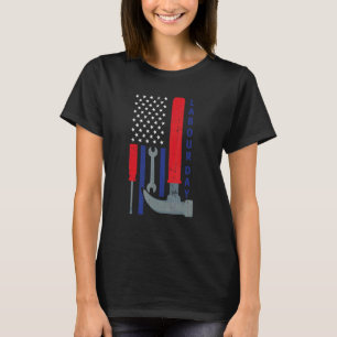 Happy Labour Day 2022 Mechanic Tools And Usa Flag T-Shirt