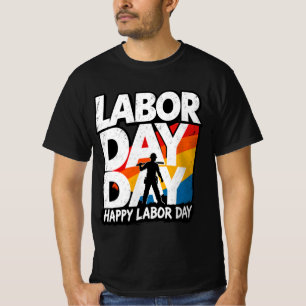 Happy Labour Day 2026 American Worker Construction T-Shirt