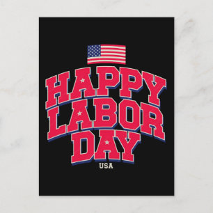 Happy Labour Day 2026 Celebrating American Workers Postcard