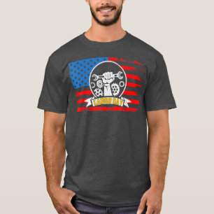 Happy Labour Day American Flag USA Workers Labour  T-Shirt