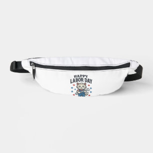 Happy Labour Day Cat Worker Patriotic Vintage Desi Bum Bags