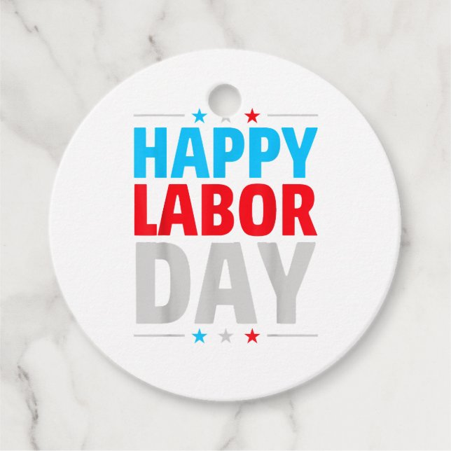 Happy Labour Day! Favour Tags (Front)