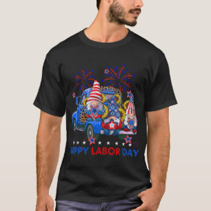 Happy Labour Day Fireworks American Flag And T-Shirt