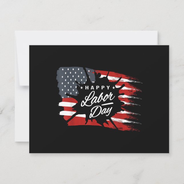 Happy Labour Day Gift American Flag Save The Date (Front)