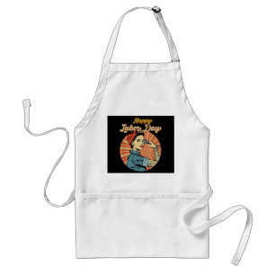 Happy Labour Day Girl Strong Worker Movement Emplo Standard Apron