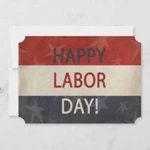 Happy Labour Day Grunge Stripes Card