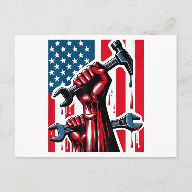 Happy Labour Day Men Women And Youth Postcard (Front)