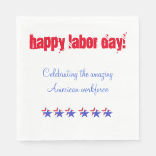 Happy Labour Day Napkins
