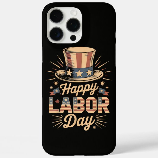 Happy Labour Day Patriotic Celebration Case-Mate iPhone Case (Back)