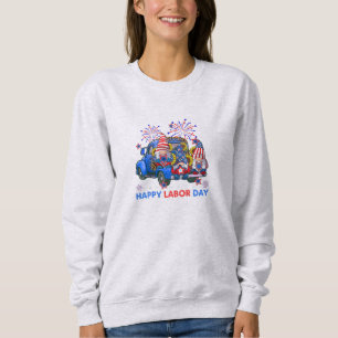 Happy Labour Day Patriotic Union Workers USA Flag Sweatshirt