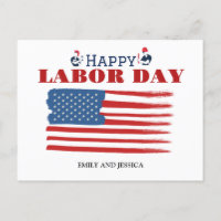 Happy Labour Day patriotic USA flag