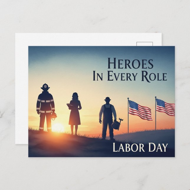 Happy Labour Day  Postcard (Front/Back)