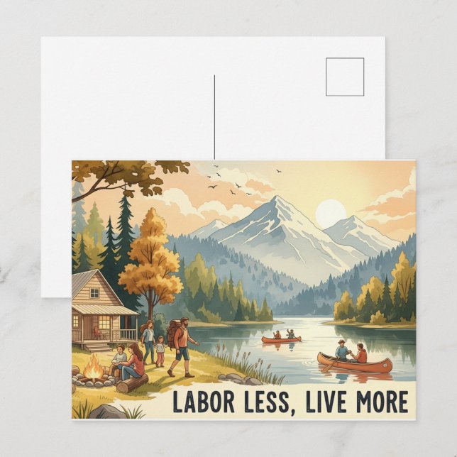 Happy Labour Day  Postcard (Front/Back)