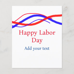 Happy labour day red blue American add your text