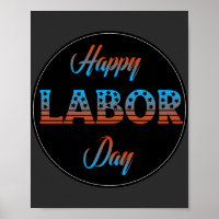 Happy Labour Day Sign Poster