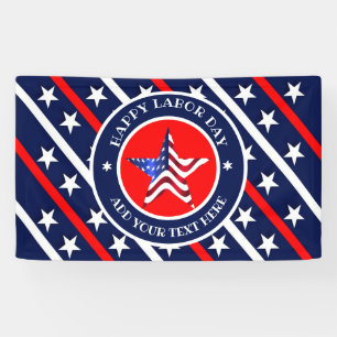 Happy Labour Day Stars And Stripes America Flag Banner