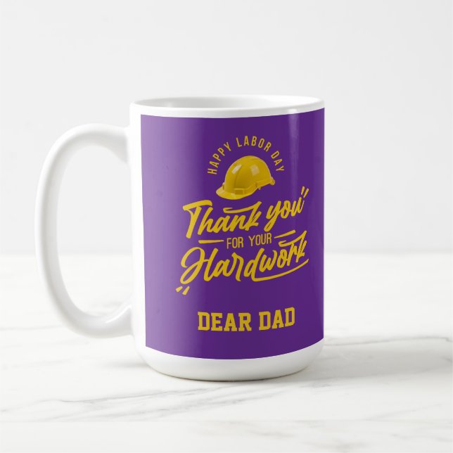Happy Labour Day Thank You Hardwork Coffee Mug (Left)