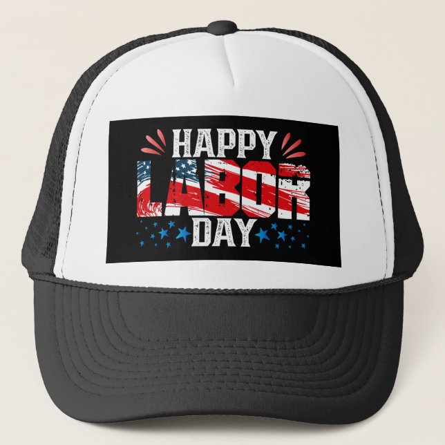 Happy Labour Day Trucker Hat (Front)
