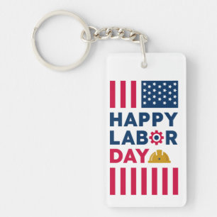 Happy Labour Day, United States Key Ring