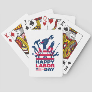 Happy Labour Day, USA Holiday Playing Cards