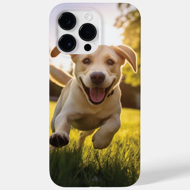 Happy Labrador Puppy Running  Case-Mate iPhone Case (Back)