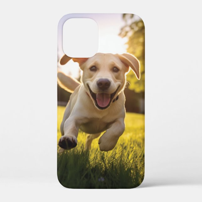 Happy Labrador Puppy Running  Case-Mate iPhone Case (Back)