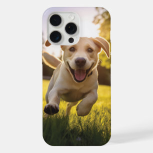 Happy Labrador Puppy Running iPhone 15 Pro Max Case
