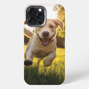Happy Labrador Puppy Running iPhone 13 Pro Max Case