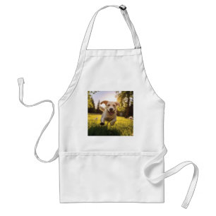 Happy Labrador Puppy Running Standard Apron