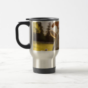 Happy Labrador Puppy Running  Travel Mug