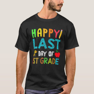 Happy Last Day Of 1St Grade With Apple Pencil T-Shirt