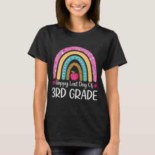 Happy Last Day Of 3rd Grade School Teacher Leopard T-Shirt