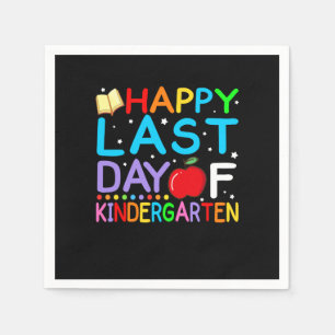 Happy Last Day Of Kindergarten Graduation Napkin