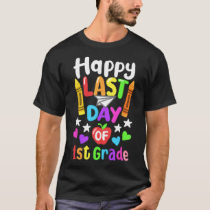 Happy Last Day Of School 1st Grade Cl Of 2025 Kids T-Shirt