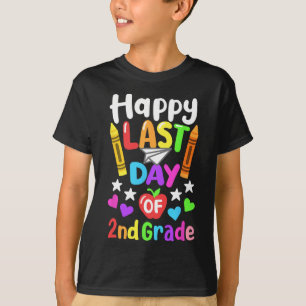 Happy Last Day Of School 2nd Grade Cl Of 2025 Kids T-Shirt