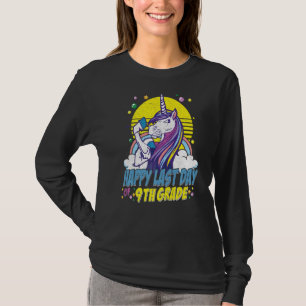 Happy Last Day Of School 9th Grade Unicorn Graduat T-Shirt