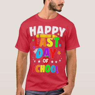 Happy Last Day Of School Apple Boy Girl Kids T-Shirt