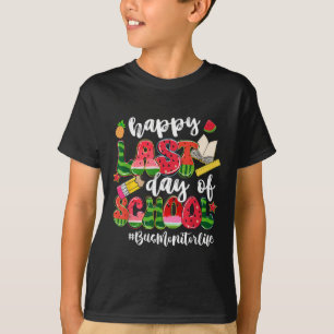 Happy Last Day Of School Bus Monitor Life Watermel T-Shirt