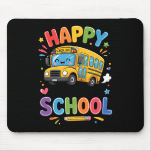 Happy Last Day Of School Cute School Bus Summer Mouse Pad